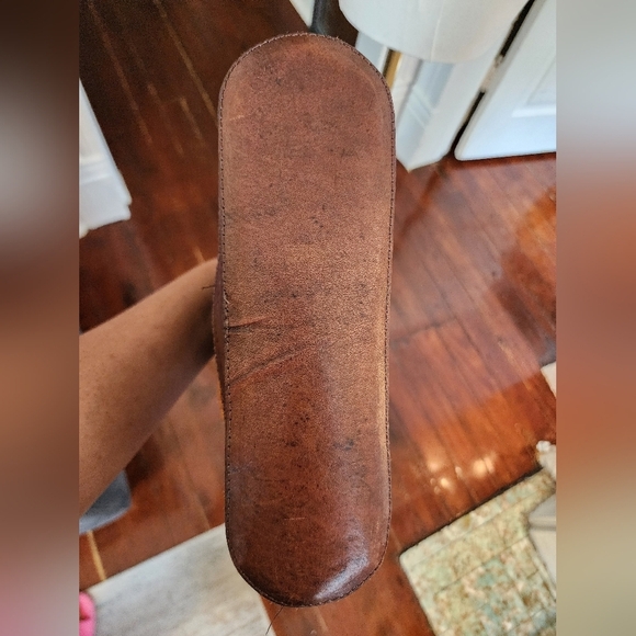 Handcraft Bolivian Red Suede & Brown 100% Leather Tote Bag - Picture 7 of 12